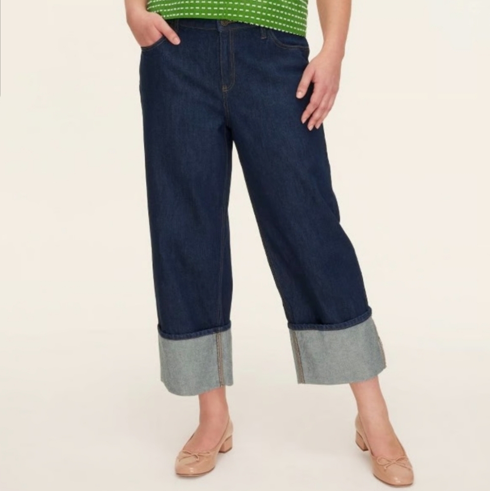 NWT Kate Spade X Target High Rise Straight Leg Cuffed Jeans Size 6